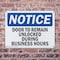 Signmission Door To Remain Unlocked During Business Hours, 14 in W x Rectangle, Plastic OS-2PACK-NS-P-1014-L-11529 - alternate 3